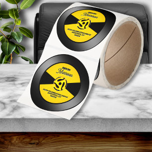 Vinyl 45 Record Label Individual Personalized