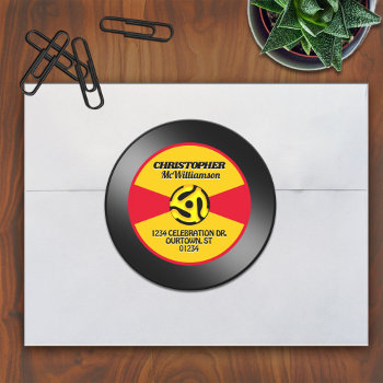 Vinyl 45 Record Label Individual Personalized by reflections06 at Zazzle