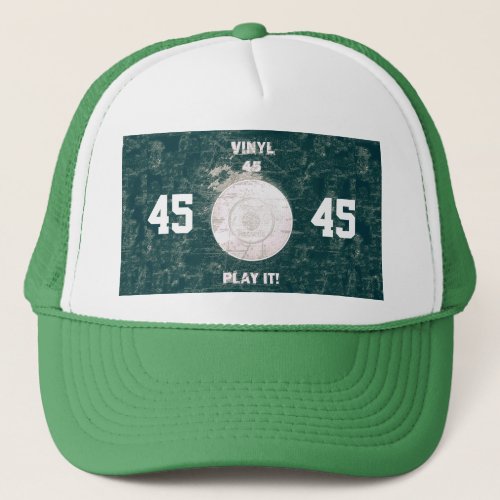 Vinyl 45 RPM GreenBlue Trucker Hat