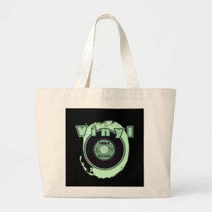 cool and personalized vinyl record tote bag