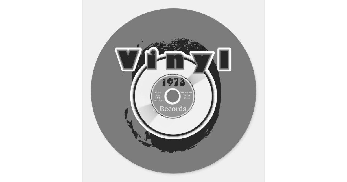 VINYL 45 RPM Record 1973 Classic Round Sticker | Zazzle