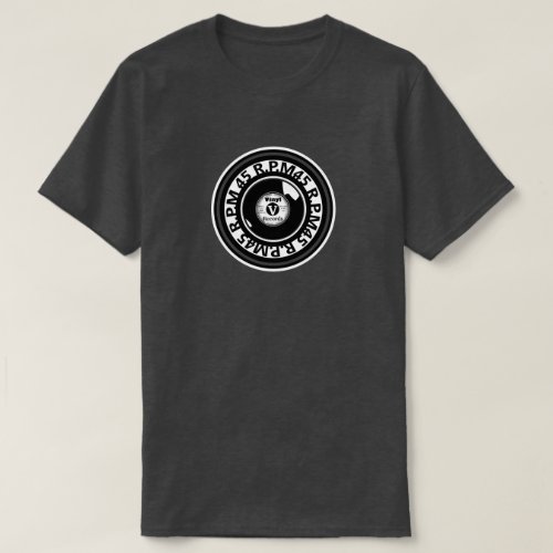 Vinyl _ 45 rpm Record _Black  White T_Shirt