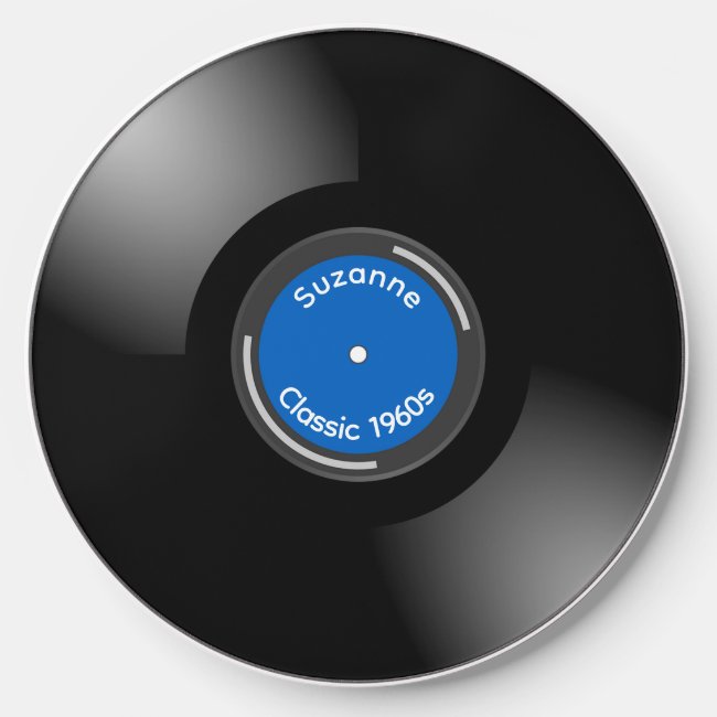 Vinyl Album 33rpm Design Wireless Charger