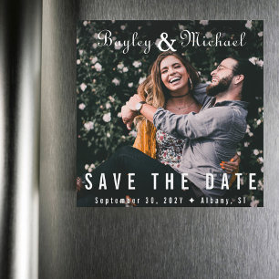 Vinyl Album Cover Photo Magnet Save the Date 