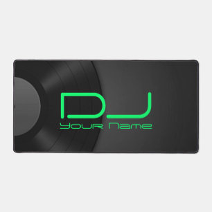 Vinyl Background DJ Desk Mat