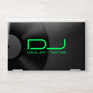 Vinyl Background DJ HP Laptop Skin