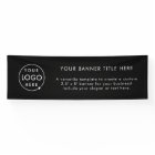 Vinyl Banner | Business Logo Black 8' DIY Signage