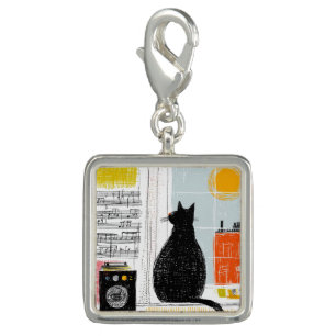 Vinyl Black Cat High Rise Live Set Charm