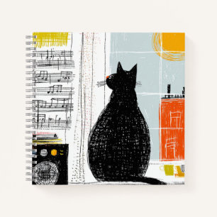 Vinyl Black Cat High Rise Live Set Notebook