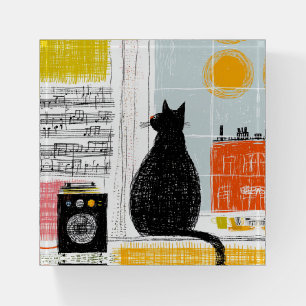 Vinyl Black Cat High Rise Live Set Paperweight