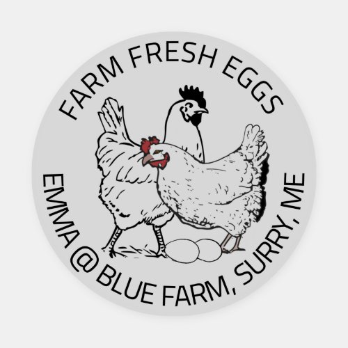 Vinyl Car or Cooler Logo Vintage Hen Egg Business  Sticker