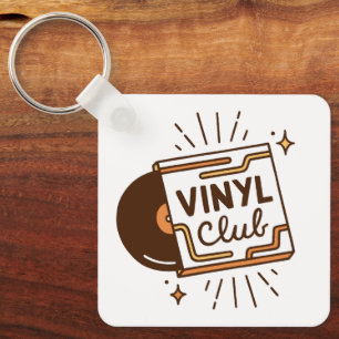 Vinyl club analog music aesthetic keychain