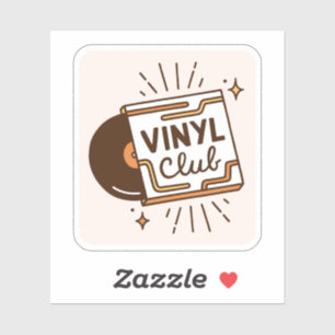 Vinyl club analog music aesthetic sticker