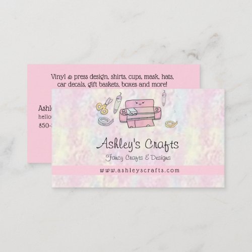 Vinyl Crafting and Design _ Blush Pink  Business C Business Card