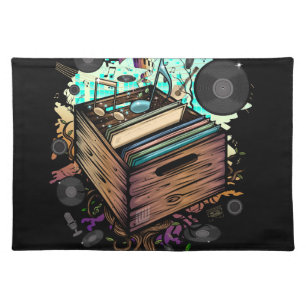 Vinyl Crate Music Cloth Placemat