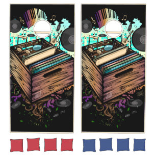 Vinyl Crate Music Cornhole Set