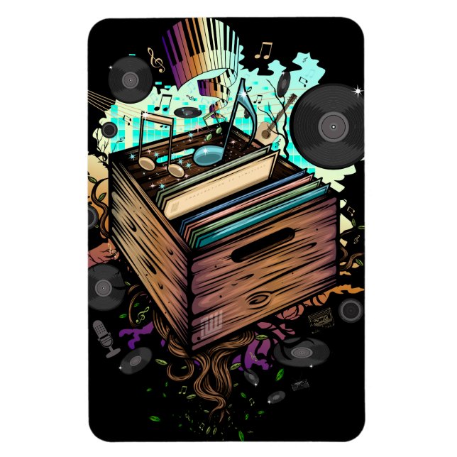 Vinyl Crate Music Magnet (Vertical)