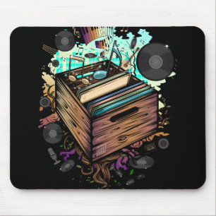 Vinyl Crate Music Mouse Pad