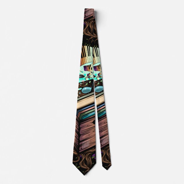 Vinyl Crate Music Neck Tie (Front)