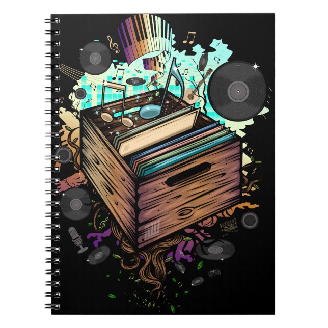 Vinyl Crate Music Notebook (Front)