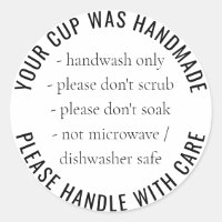 Vinyl Cup Custom Care Instructions