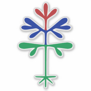 Vinyl Decal with Tri-color Sapling
