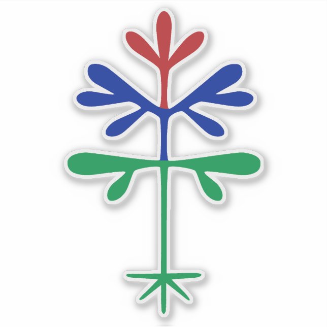 Vinyl Decal with Tri-color Sapling (Front)