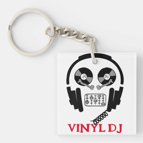 Vinyl DJ Acrylic  Keychain