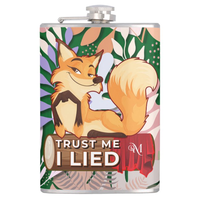 Vinyl Flask 8oz : Trust Me (green) (Front)