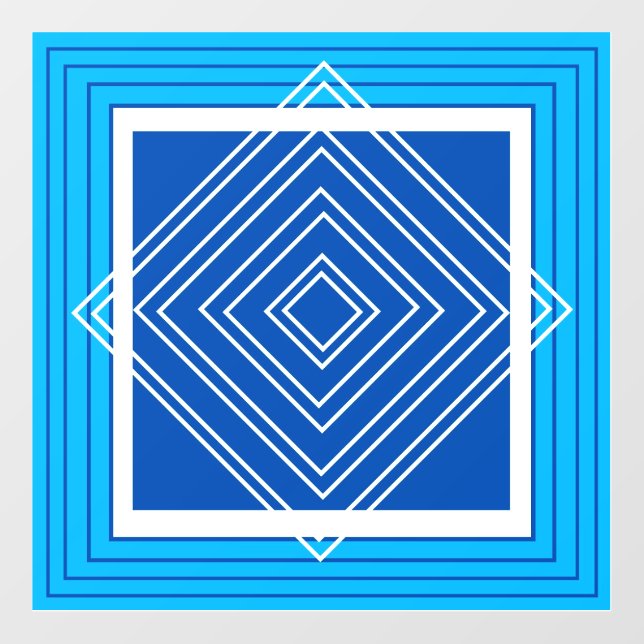 Vinyl floor tile stickers floor carreaux bleu  (Front)