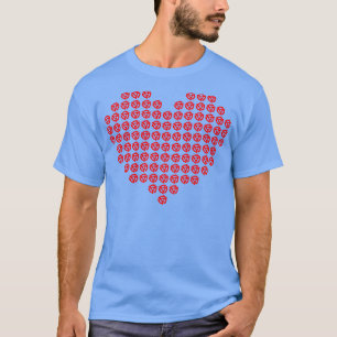 Vinyl Heart 45 Spindle Record Red T-Shirt