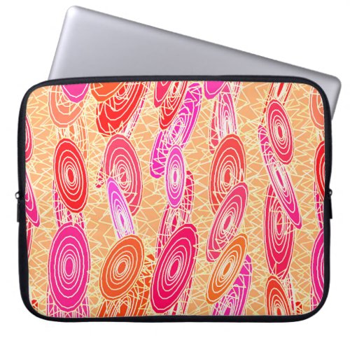 Vinyl Jazz abstract _ orange fuchsia pink Laptop Sleeve