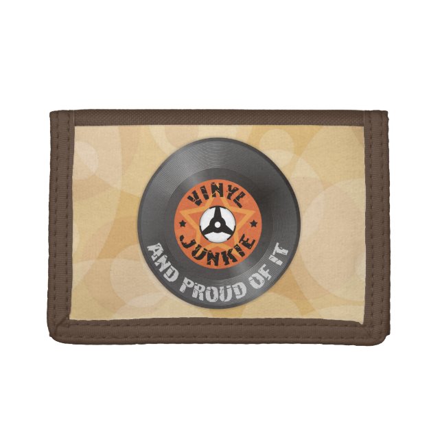 Vinyl Junkie - And Proud of It Trifold Wallet (Front)