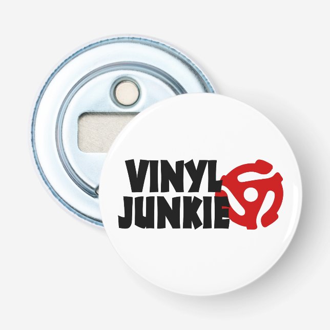 Vinyl Junkie Bottle Opener (Front)