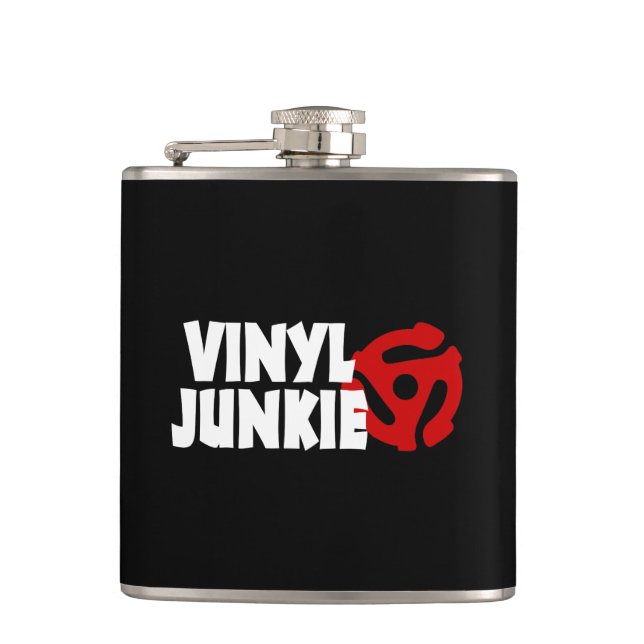 Vinyl Junkie Flask (Front)
