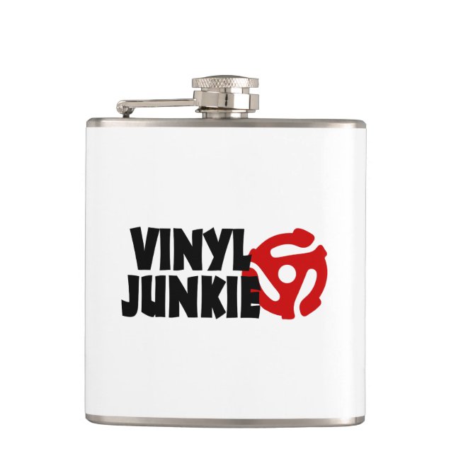 Vinyl Junkie Flask (Front)