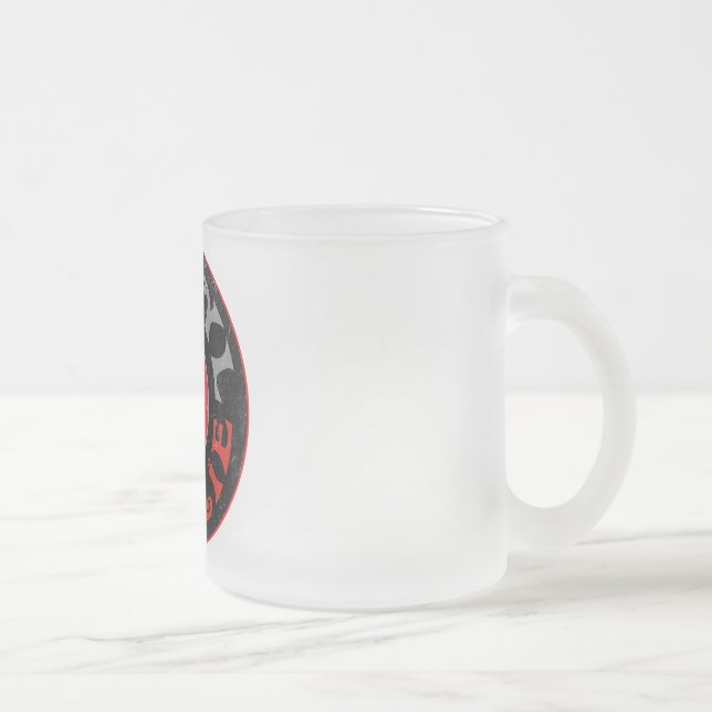 Vinyl Junkie Frosted Glass Coffee Mug (Right)