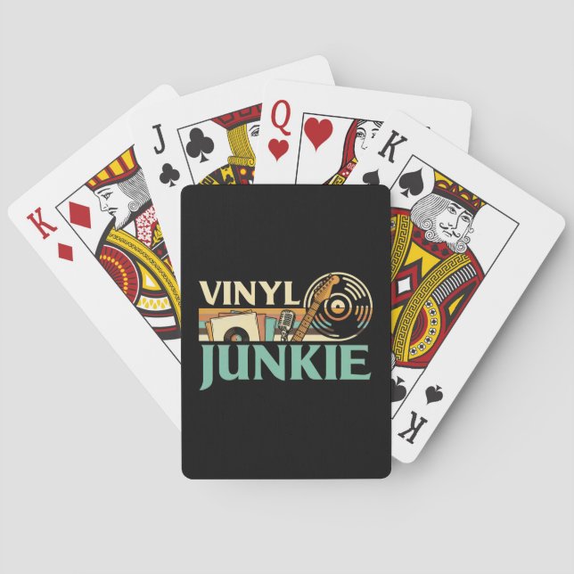 Vinyl Junkie LP Records DJ Turntable Music Collect Poker Cards (Back)