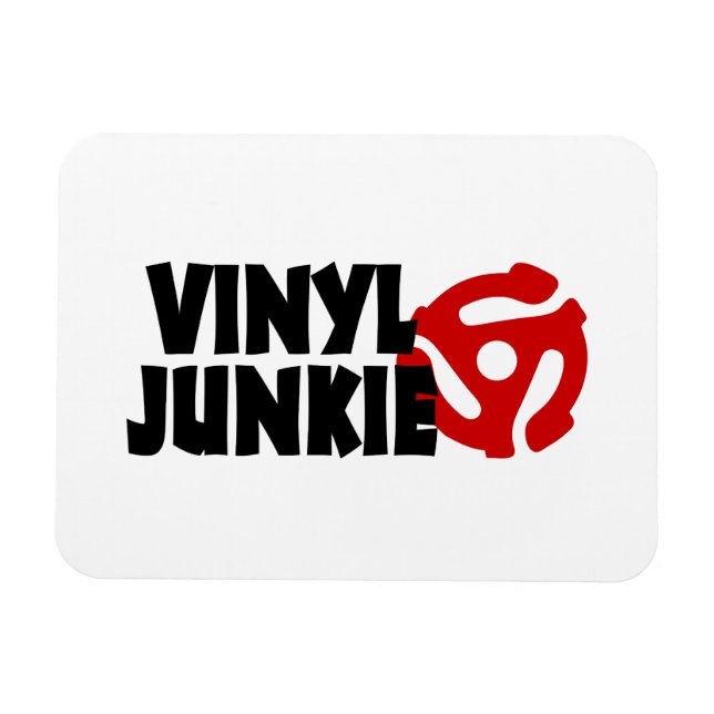 Vinyl Junkie Magnet (Horizontal)