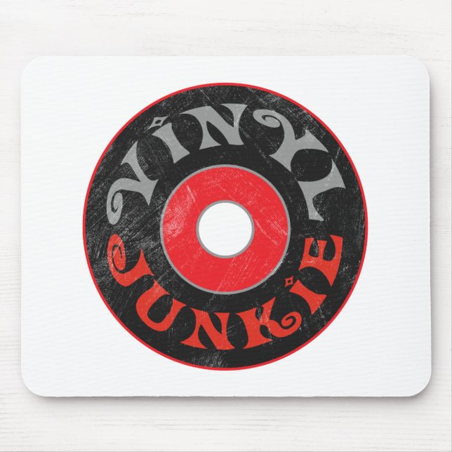 Vinyl Junkie Mouse Pad (Front)
