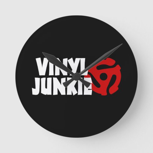 Vinyl Junkie Round Clock