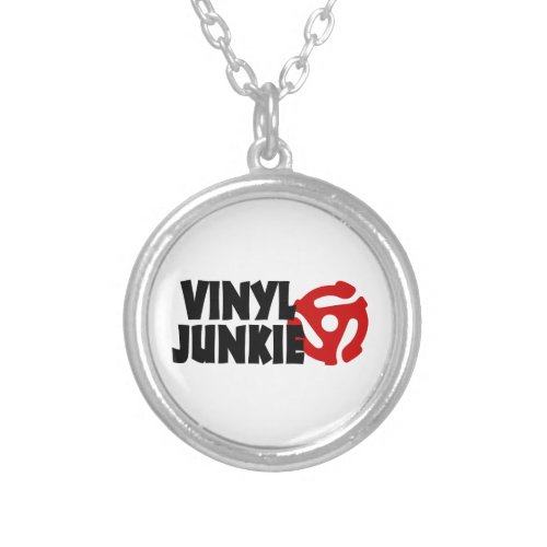 Vinyl Junkie Silver Plated Necklace
