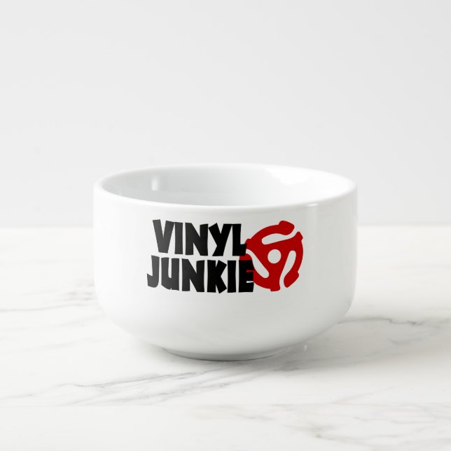 Vinyl Junkie Soup Mug (Front)