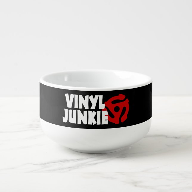 Vinyl Junkie Soup Mug (Front)