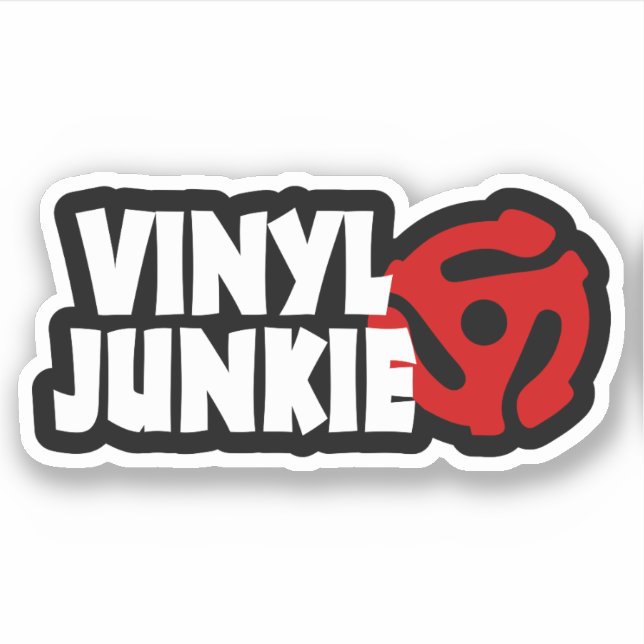 Vinyl Junkie Sticker (Front)