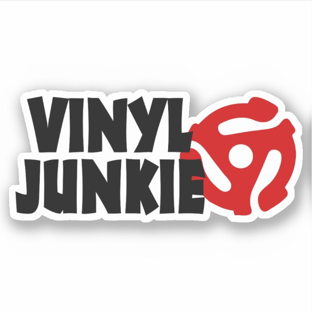 Vinyl Junkie Sticker (Front)