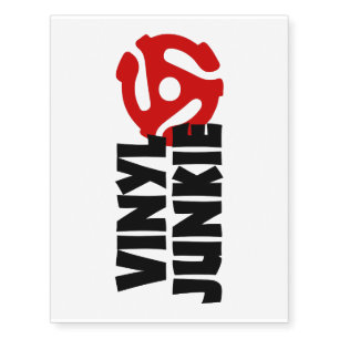 Vinyl Junkie Temporary Tattoos