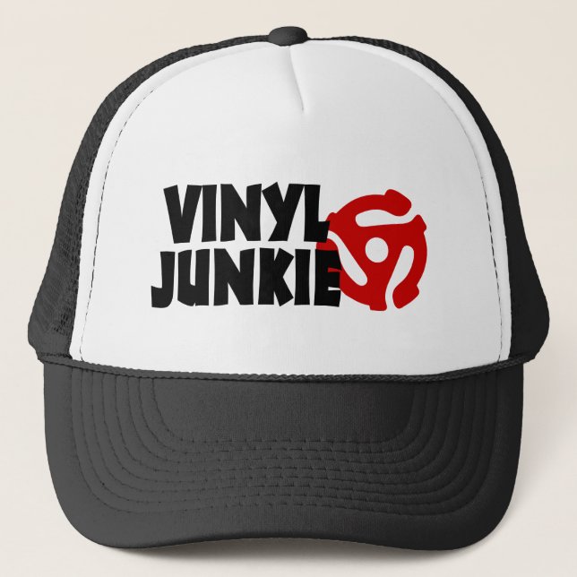 Vinyl Junkie Trucker Hat (Front)