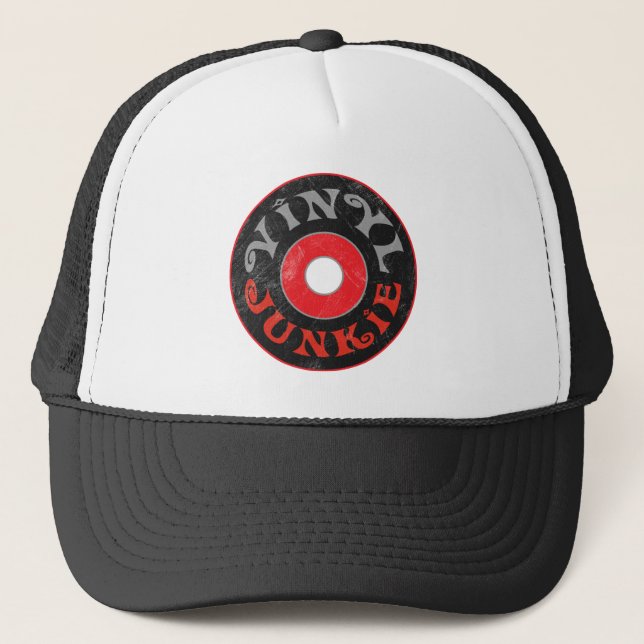 Vinyl Junkie Trucker Hat (Front)