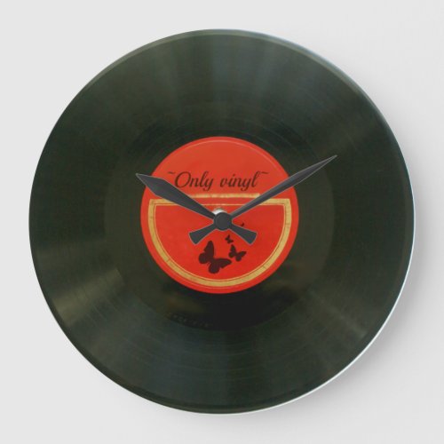 Vinyl Large Clock
